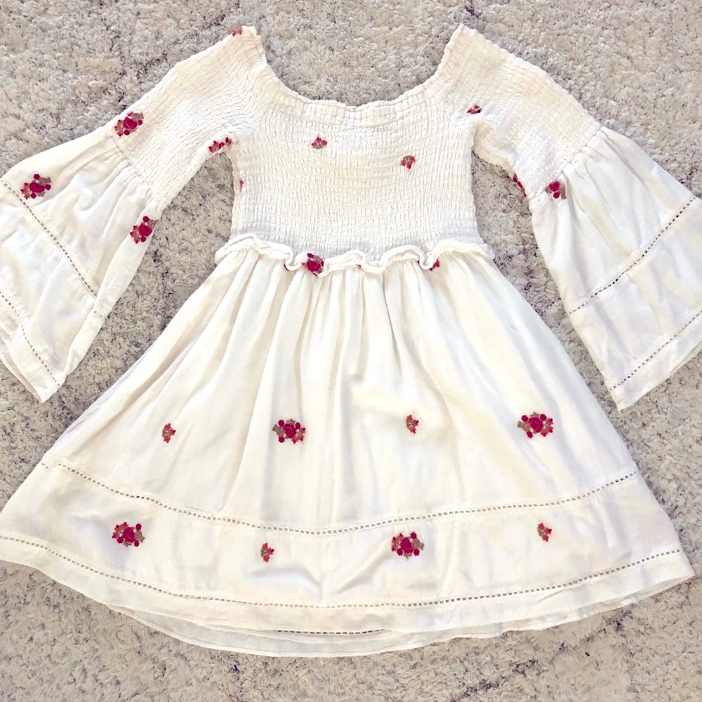 White Free People fit and flair dress